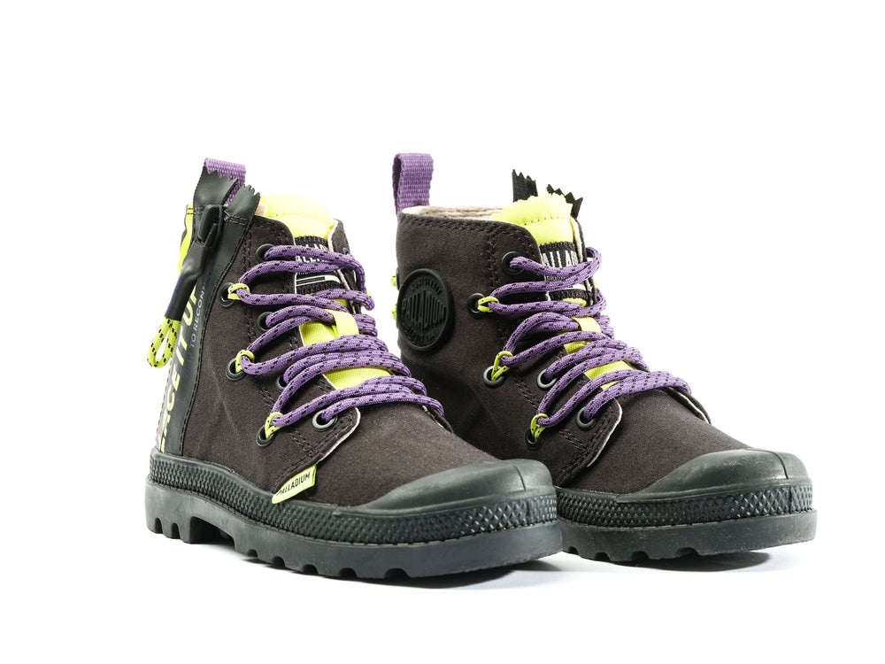 Botas Palladium PAMPA LACE IT Niños Negras | Costa Rica-08279